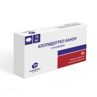 КЛОПИДОГРЕЛ КАНОН 75мг N90 табл п.п.о. КАНОНФАРМА ПРОДАКШН