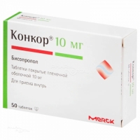 КОНКОР 10мг N50 табл п.п.о. НАНОЛЕК