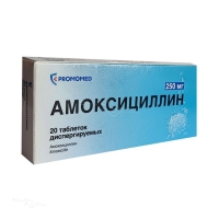 АМОКСИЦИЛЛИН 250мг N20 табл дисперг БИОХИМИК