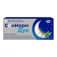 СОННОРМ ДУО 3мг+1.16мг+28мг N30 табл п.п.о. ФАРМСТАНДАРТ-ЛЕКСРЕДСТВА