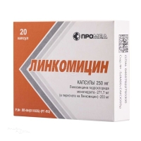 ЛИНКОМИЦИН 250мг N20 капс ПРОИЗВОДСТВО МЕДИКАМЕНТОВ