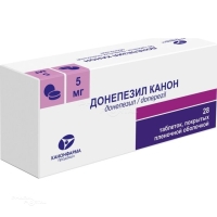 ДОНЕПЕЗИЛ КАНОН 5мг N28 табл п.п.о. КАНОНФАРМА ПРОДАКШН