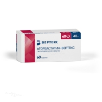 АТОРВАСТАТИН-ВЕРТЕКС 40мг N60 табл п.п.о. ВЕРТЕКС