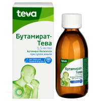 БУТАМИРАТ-ТЕВА 1.5мг/мл x 200мл N1 р-р д/приема внутрь в комплекте: стакан мерный БАЛКАНФАРМА ТРОЯН