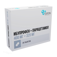 ИБУПРОФЕН + ПАРАЦЕТАМОЛ 400мг+325мг N20 табл п.п.о. ОЗОН