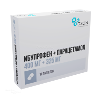 ИБУПРОФЕН + ПАРАЦЕТАМОЛ 400мг+325мг N10 табл п.п.о. ОЗОН
