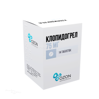 КЛОПИДОГРЕЛ 75мг N14 табл п.п.о. ОЗОН