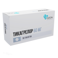 ТИКАГРЕЛОР 60мг N56 табл п.п.о. ОЗОН