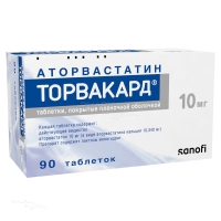 ТОРВАКАРД 10мг N90 табл п.п.о. САНЕКА ФАРМАСЬЮТИКАЛС