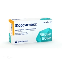 ФОРСИГЛЕКС 850мг+50мг N56 табл п.п.о. ПОЛФАРМА СА ФАРМАСЬЮТИКАЛ ВОРКС