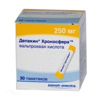 ДЕПАКИН ХРОНОСФЕРА 250мг x 250мг N30 гран с пролонгир высв САНОФИ ВИНТРОП ИНДАСТРИ