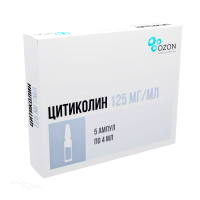 ЦИТИКОЛИН 125мг/мл x 4мл N5 р-р в/в и в/м введ ОЗОН