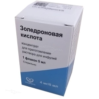 ЗОЛЕДРОНОВАЯ КИСЛОТА 4мг/5мл x 5мл N1 конц д/пригот р-ра д/инфуз ФИРМА ФЕРМЕНТ