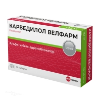 КАРВЕДИЛОЛ ВЕЛФАРМ 12.5мг N30 табл ВЕЛФАРМ-М