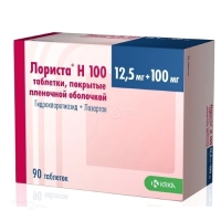 ЛОРИСТА Н 100 12.5мг+100мг N90 табл п.п.о. КРКА, Д. Д., НОВО МЕСТО