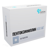 ПЕНТОКСИФИЛЛИН 400мг N60 табл с пролонгир высв п.п.о. ОЗОН