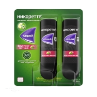 НИКОРЕТТЕ 1мг/доза x 150доза N2 спрей д/слиз оболоч орал доз фрукт-мятн МАКНИЛ АБ