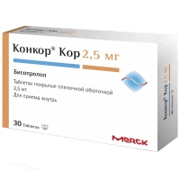 КОНКОР КОР 2.5мг N30 табл п.п.о. НАНОЛЕК