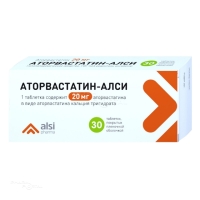 АТОРВАСТАТИН-АЛСИ 20мг N30 табл п.п.о. АЛСИ ФАРМА
