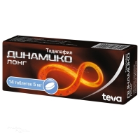 ДИНАМИКО ЛОНГ 5мг N14 табл п.п.о. ТЕВА ФАРМАСЬЮТИКАЛ ИНДАСТРИЕС