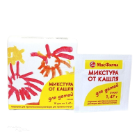 МИКСТУРА ОТ КАШЛЯ ДЛЯ ДЕТЕЙ СУХАЯ д.в. x 1.47г N10 пор д/пригот р-ра д/приема внутрь МОСКОВСКАЯ ФАРМАЦЕВТИЧЕСКАЯ ФАБРИКА