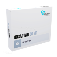 ЛОЗАРТАН 50мг N60 табл п.п.о. ОЗОН