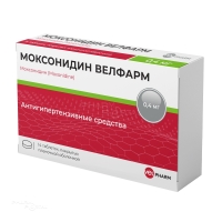 МОКСОНИДИН ВЕЛФАРМ 400мкг N14 табл п.п.о. ВЕЛФАРМ