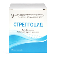 СТРЕПТОЦИД 2г N20 пор д/наружн прим ИВАНОВСКАЯ ФАРМАЦЕВТИЧЕСКАЯ ФАБРИКА