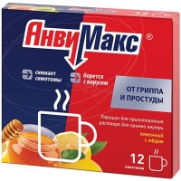 АНВИМАКС д.в. x 5г N12 пор д/пригот р-ра д/приема внутрь лимон с медом ФАРМПРОЕКТ