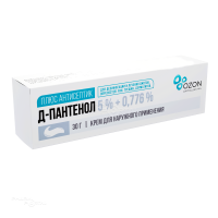 Д-ПАНТЕНОЛ ПЛЮС АНТИСЕПТИК 5%+0.776% x 30г N1 крем д/наружн прим ОЗОН