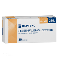 ЛЕВЕТИРАЦЕТАМ-ВЕРТЕКС 250мг N30 табл п.п.о. ВЕРТЕКС