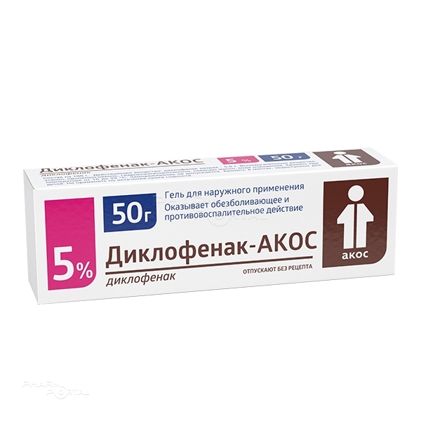 ДИКЛОФЕНАК 5% x 50г N1 гель д/наружн прим СИНТЕЗ