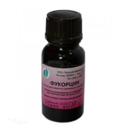 ФУКОРЦИН д.в. x 10мл N1 р-р д/наружн прим спирт ТУЛЬСКАЯ ФАРМФАБРИКА (ООО)