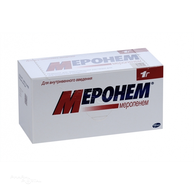 МЕРОНЕМ 1г x 1г N10 пор д/пригот р-ра в/в введ СУМИТОМО ДАИНИППОН ФАРМА