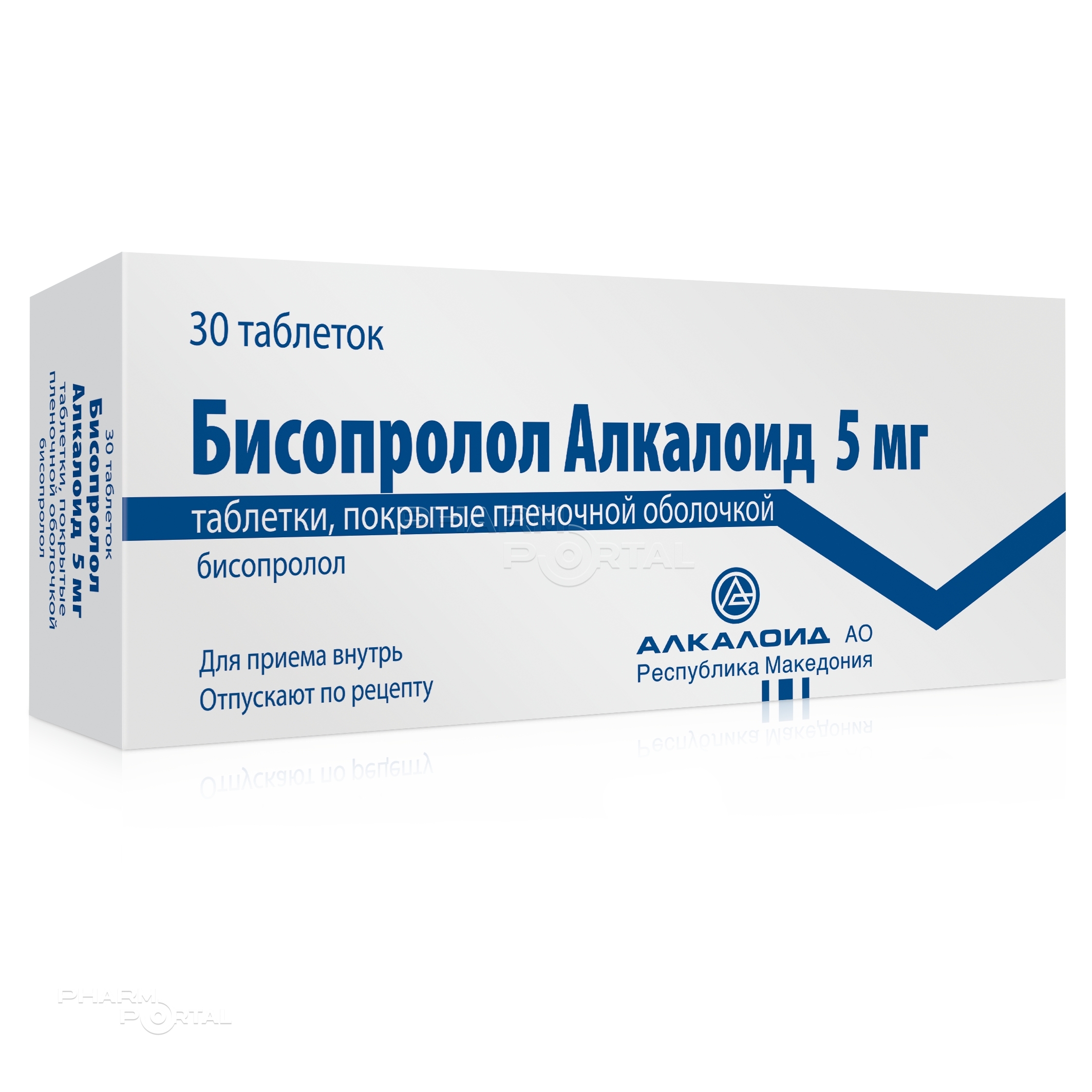 БИСОПРОЛОЛ АЛКАЛОИД 5мг N30 табл п.п.о. АЛКАЛОИД АД СКОПЬЕ