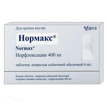 НОРМАКС 400мг N6 табл п.п.о. ИПКА ЛАБОРАТОРИС