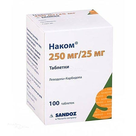 НАКОМ 25мг+250мг N100 табл ЛЕК