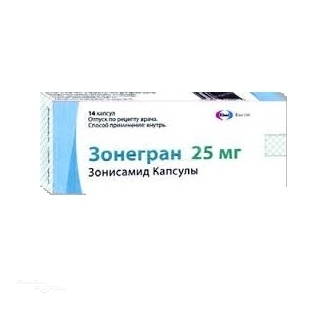 ЗОНЕГРАН 25мг N14 капс ЕИСАИ МЭНУФЕКЧУРИНГ