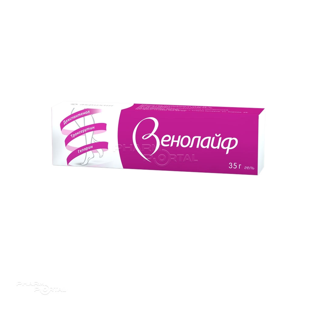 ВЕНОЛАЙФ 0.25%+5%+2% x 35г N1 гель д/наружн прим АКРИХИН