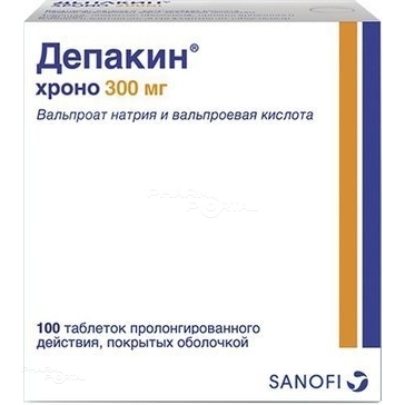 ДЕПАКИН ХРОНО 300мг N100 табл пролонгир действ п.о. САНОФИ ВИНТРОП ИНДАСТРИ