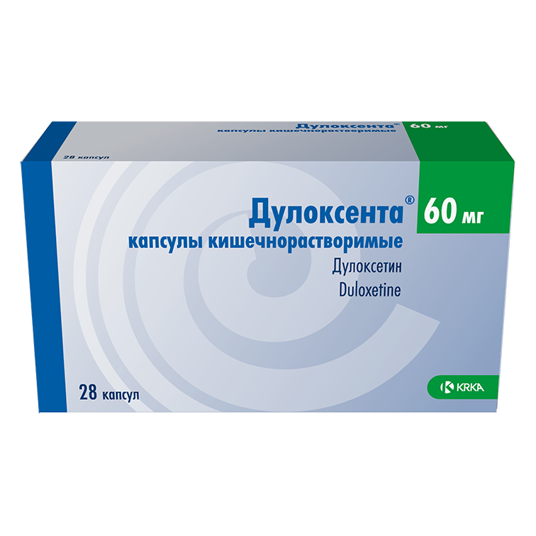 Дулоксента капс кишечнораств 60мг №28